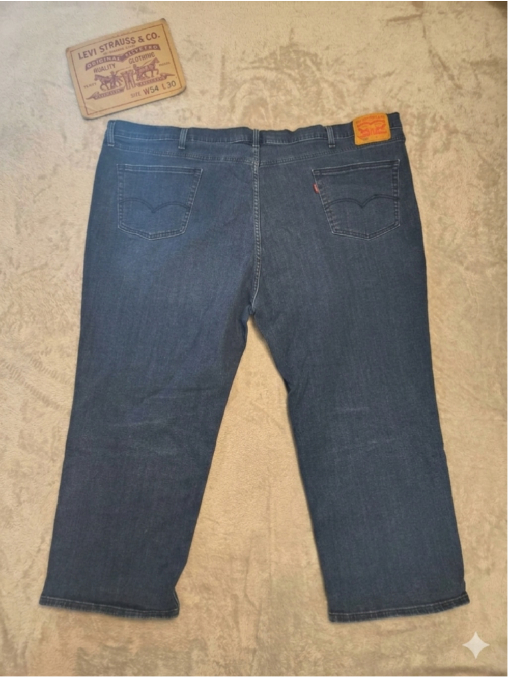 Levi's 559 Men's Relaxed Straight Leg Jeans Blue Denim W54 L30 Big & Tall
